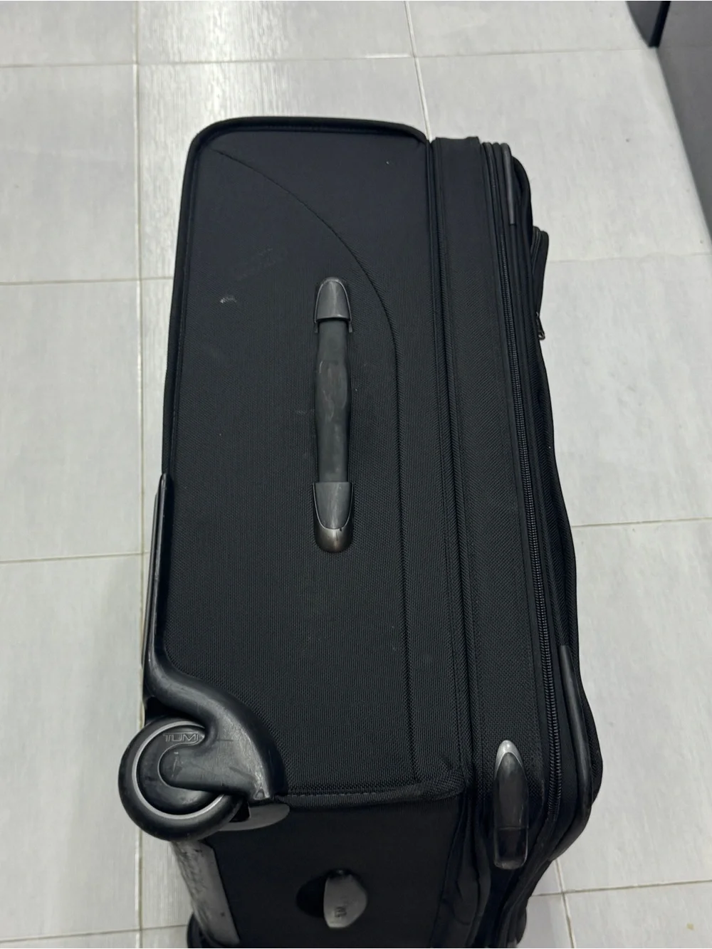 TUMI Alpha 24” Black Nylon Luggage 2-Wheel Carry-On Travel Suitcase 22024D4